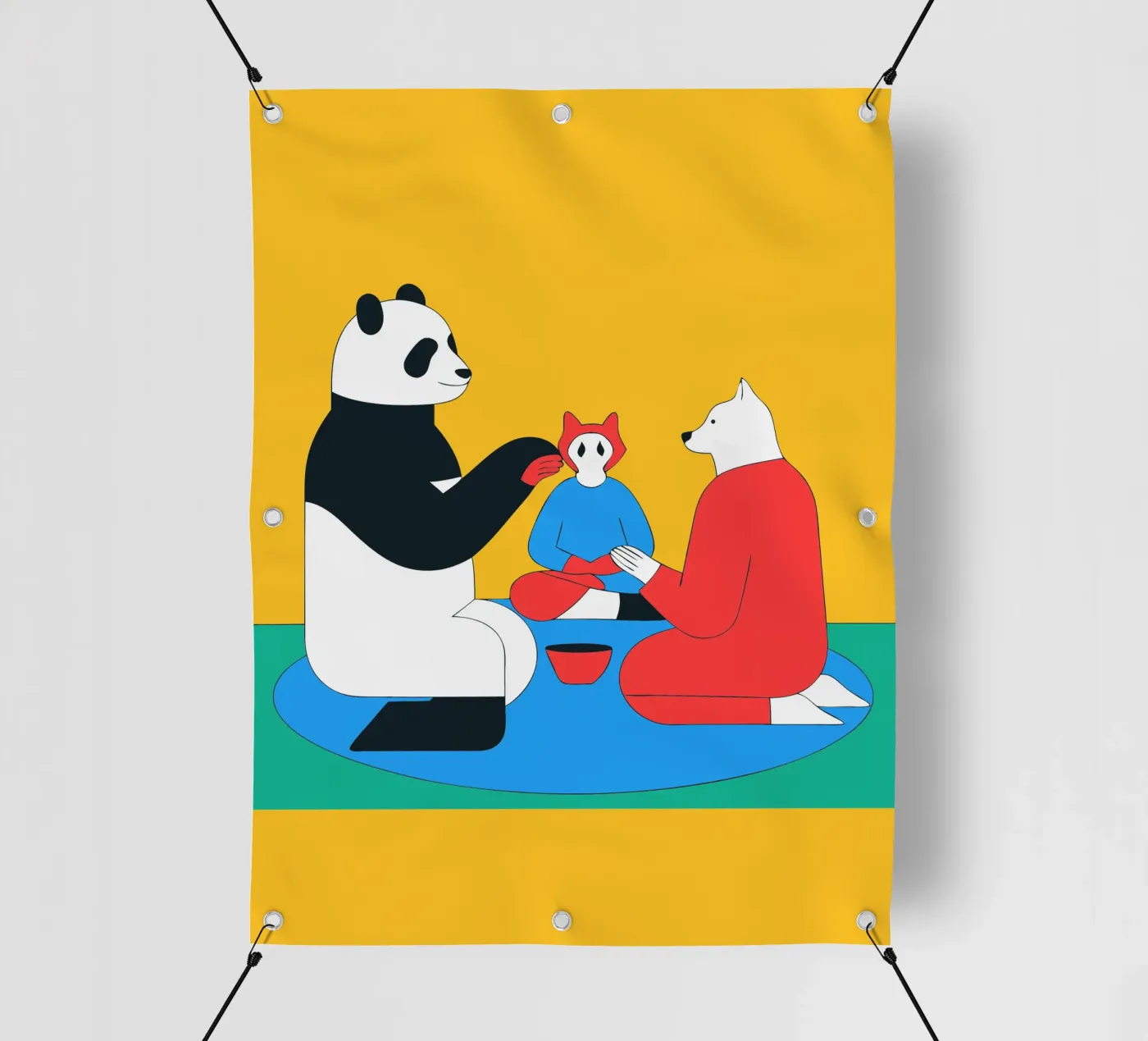 Panda e cane telo in pvc da OUR SHOP