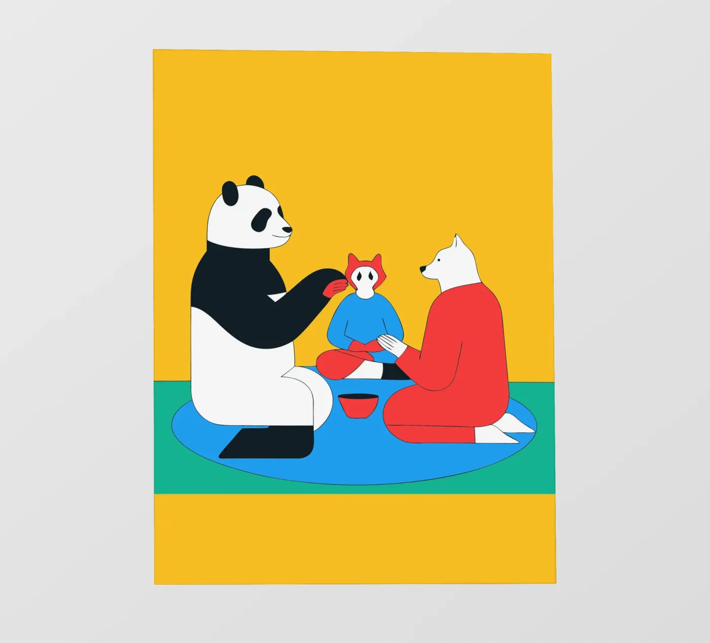 Panda e cane telo in pvc da OUR SHOP