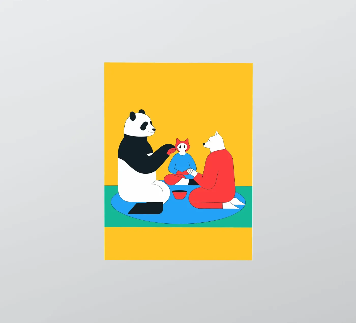 Panda e cane adesivo da OUR SHOP