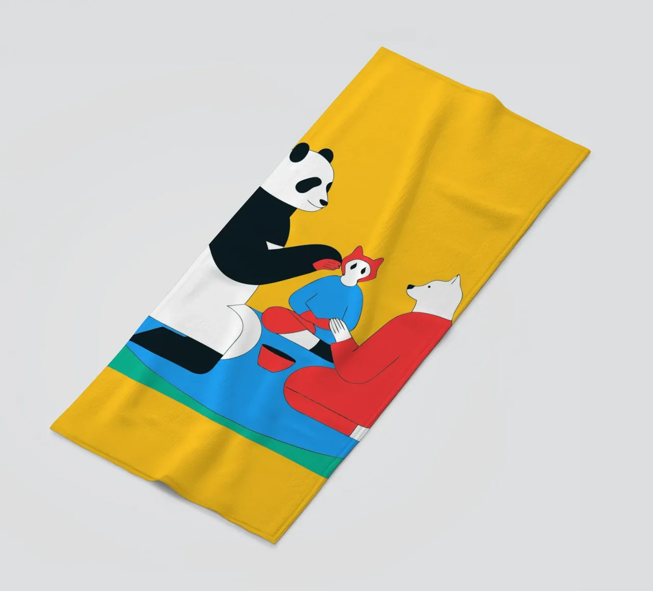 Panda e cane telo mare da OUR SHOP