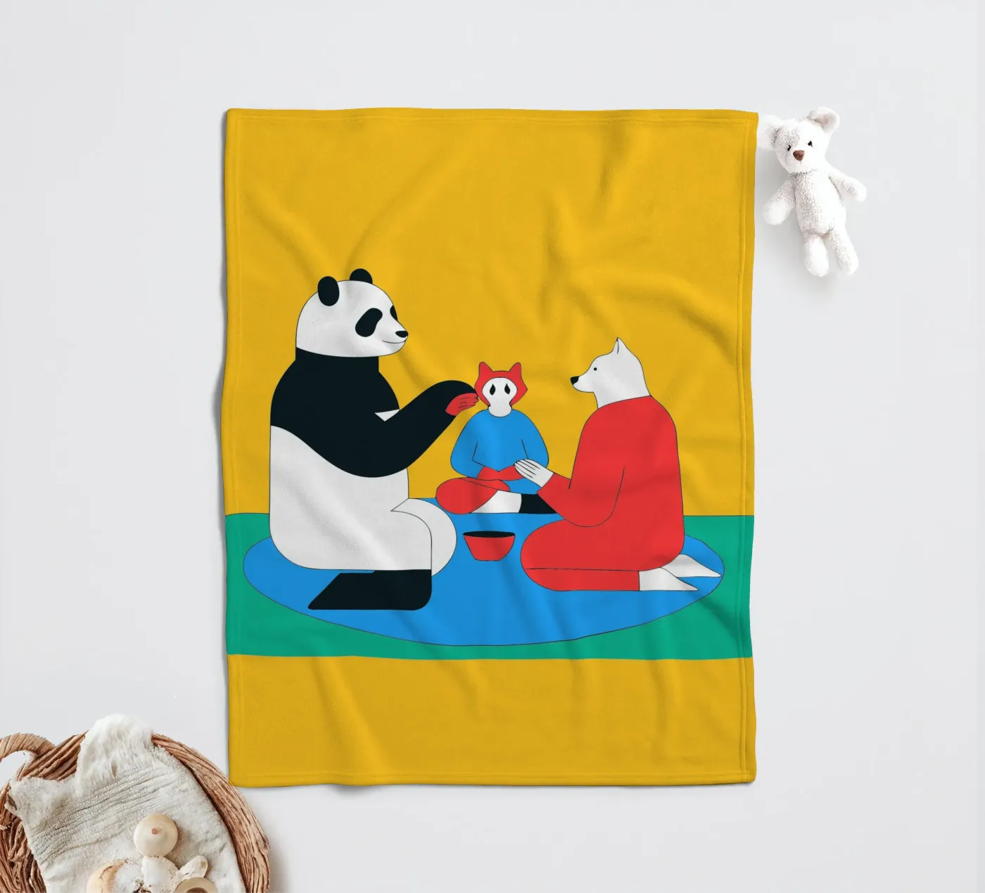 Panda e cane coperta in pile da OUR SHOP