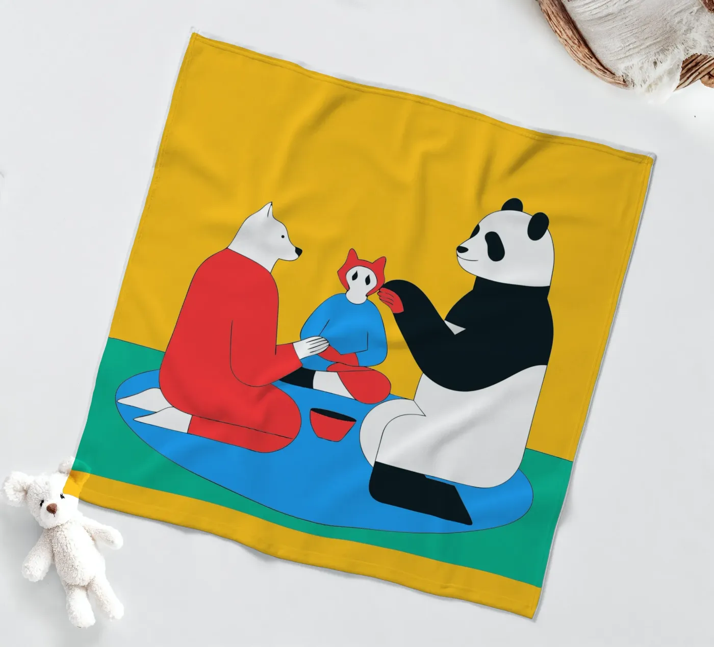 Panda e cane coperta in pile da OUR SHOP