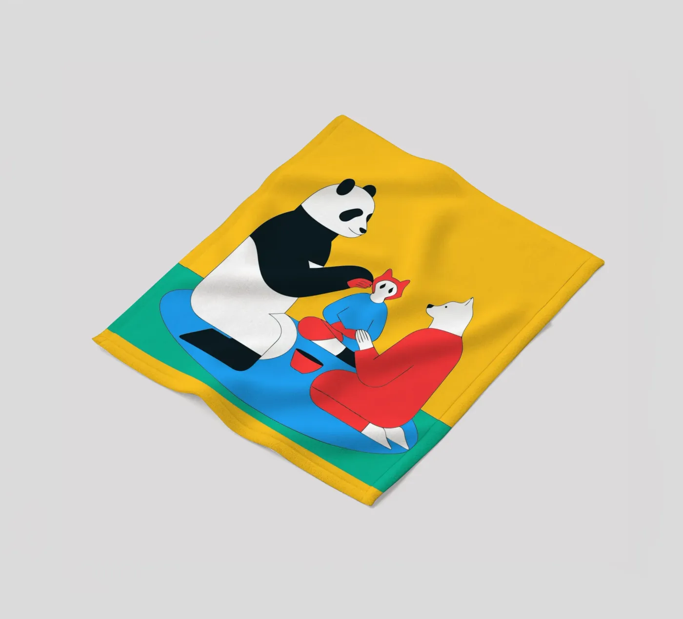 Panda e cane coperta in pile da OUR SHOP