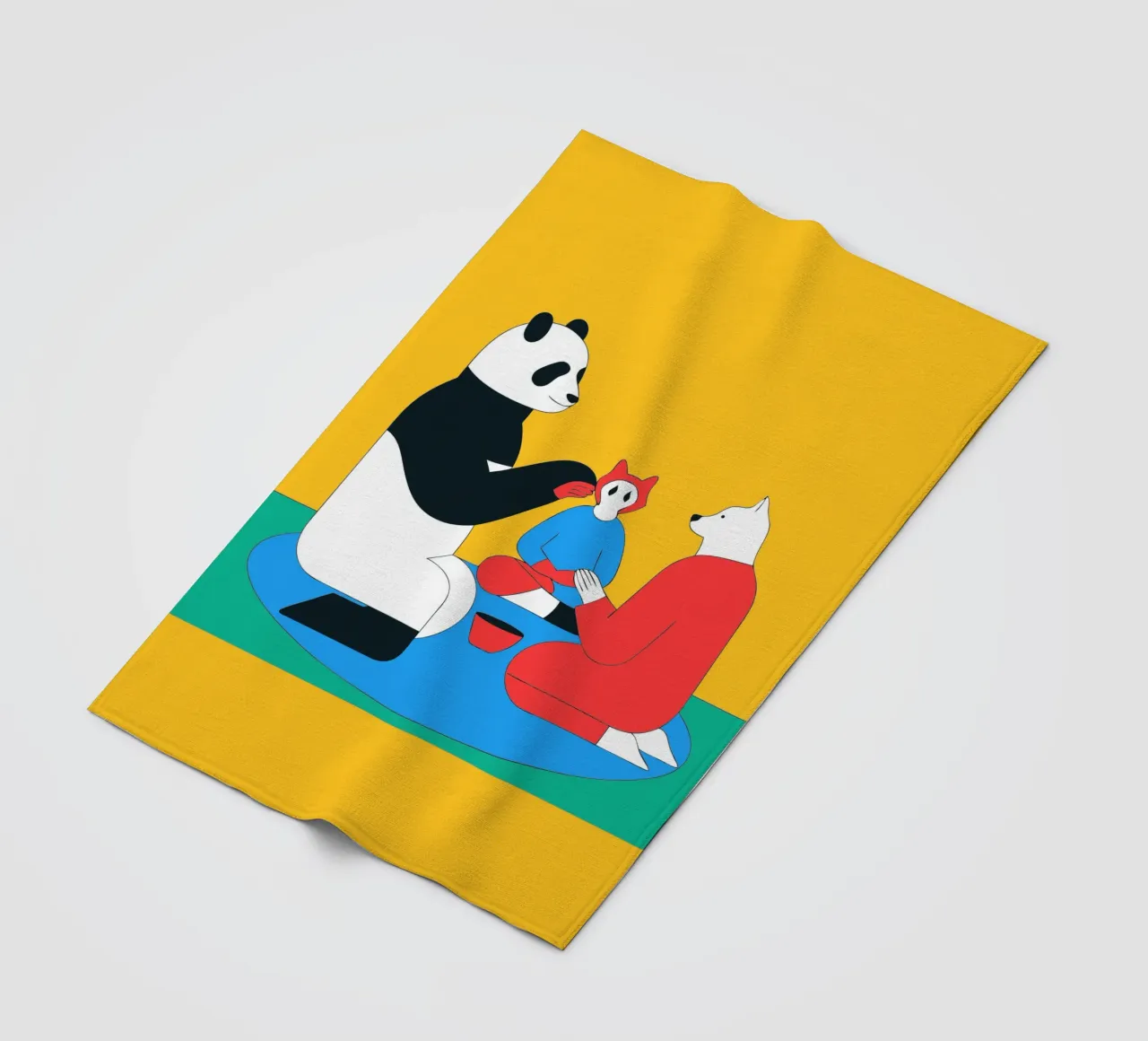 Panda e cane coperta in pile da OUR SHOP