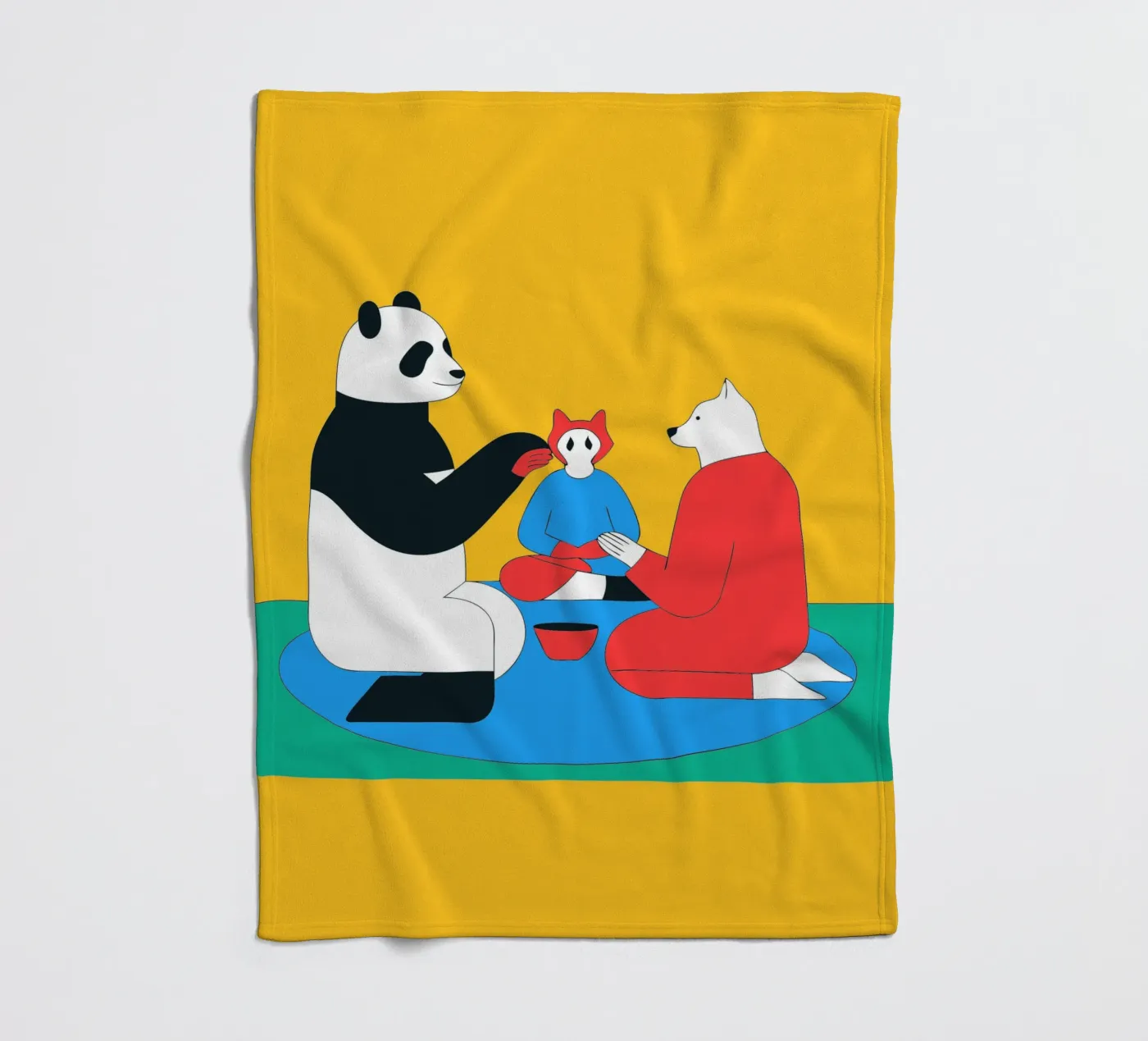 Panda e cane coperta in pile da OUR SHOP