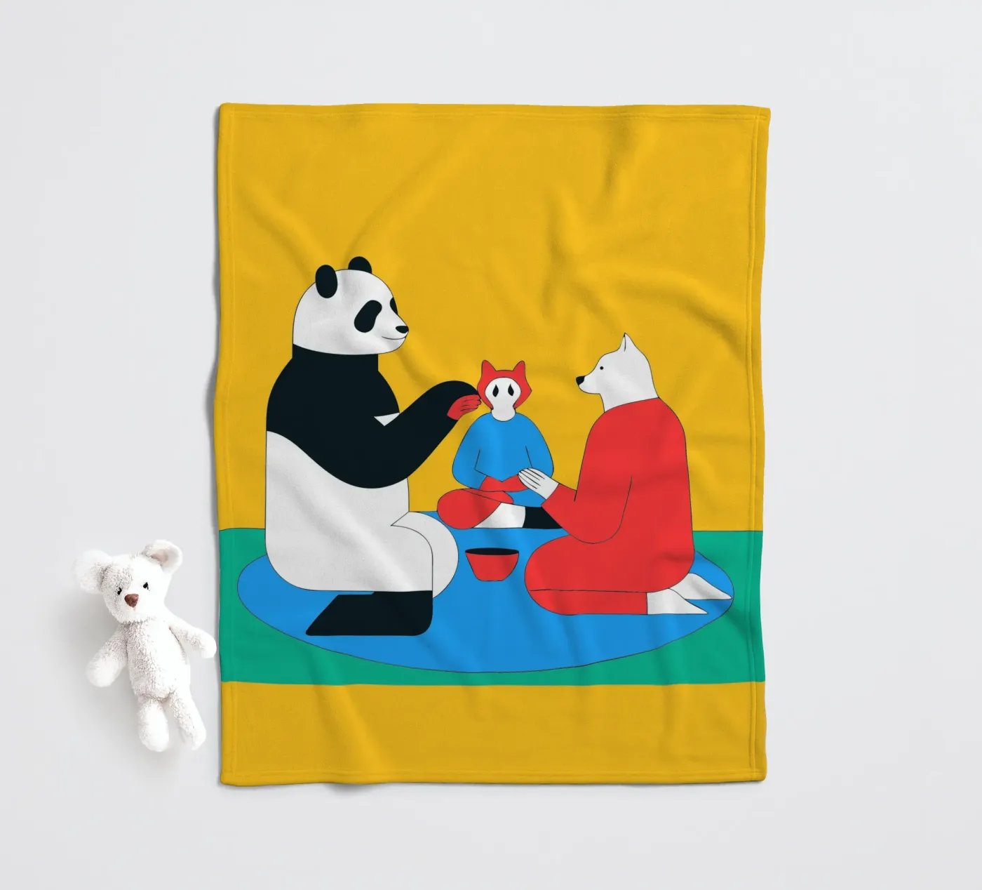 Panda e cane coperta in pile da OUR SHOP