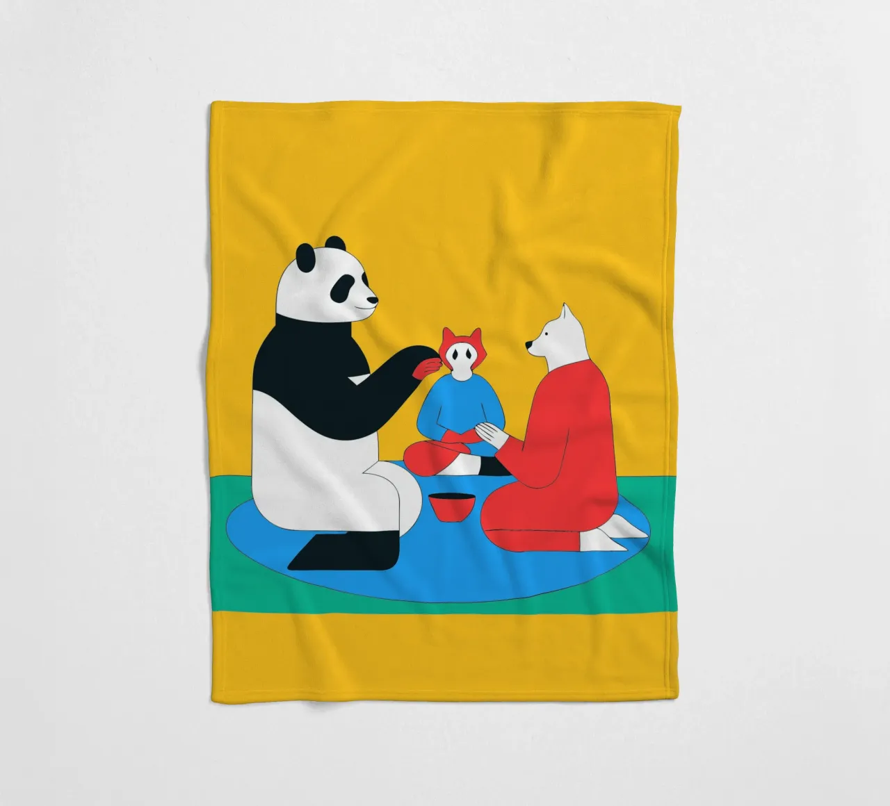 Panda e cane coperta in pile da OUR SHOP