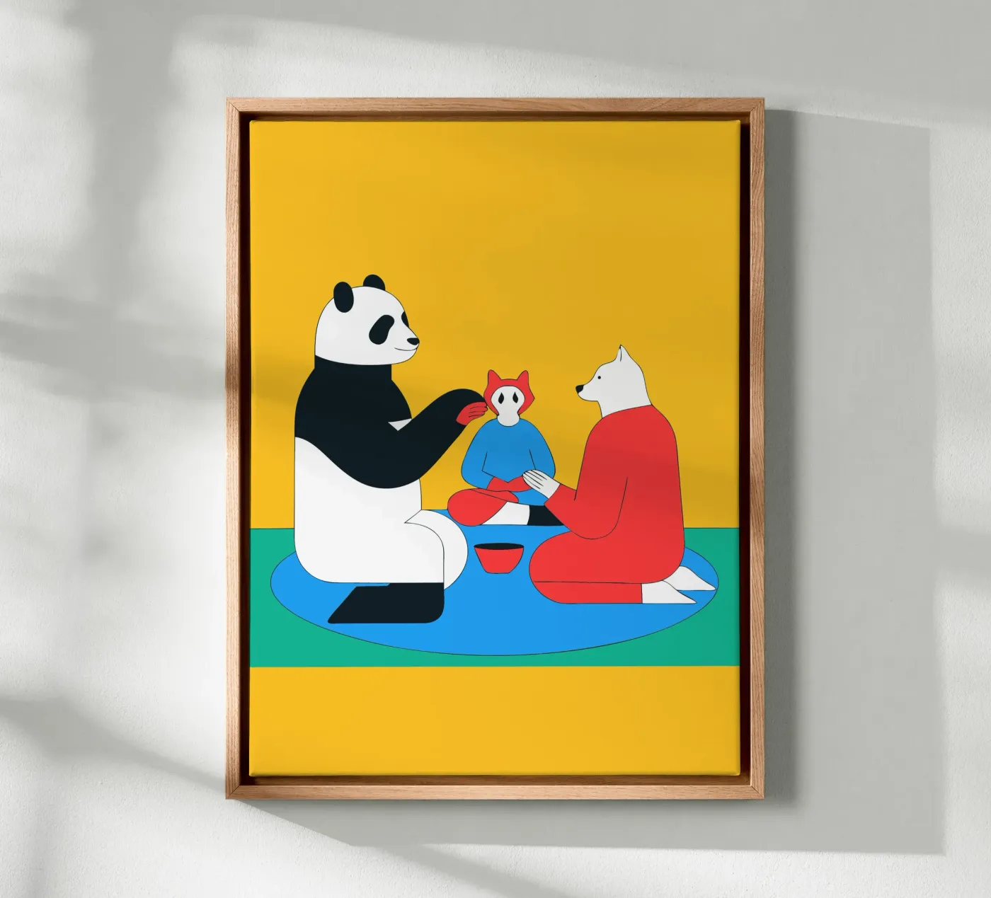 Panda e cane tela da OUR SHOP