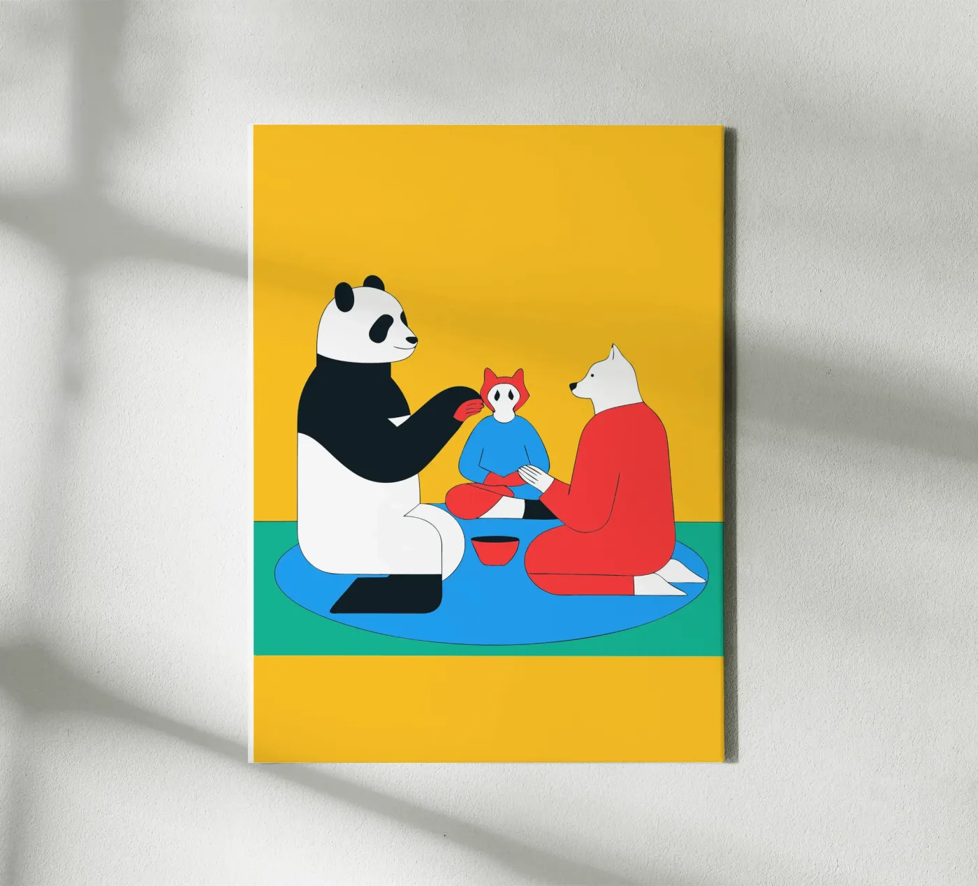 Panda and Dog tela da OUR SHOP