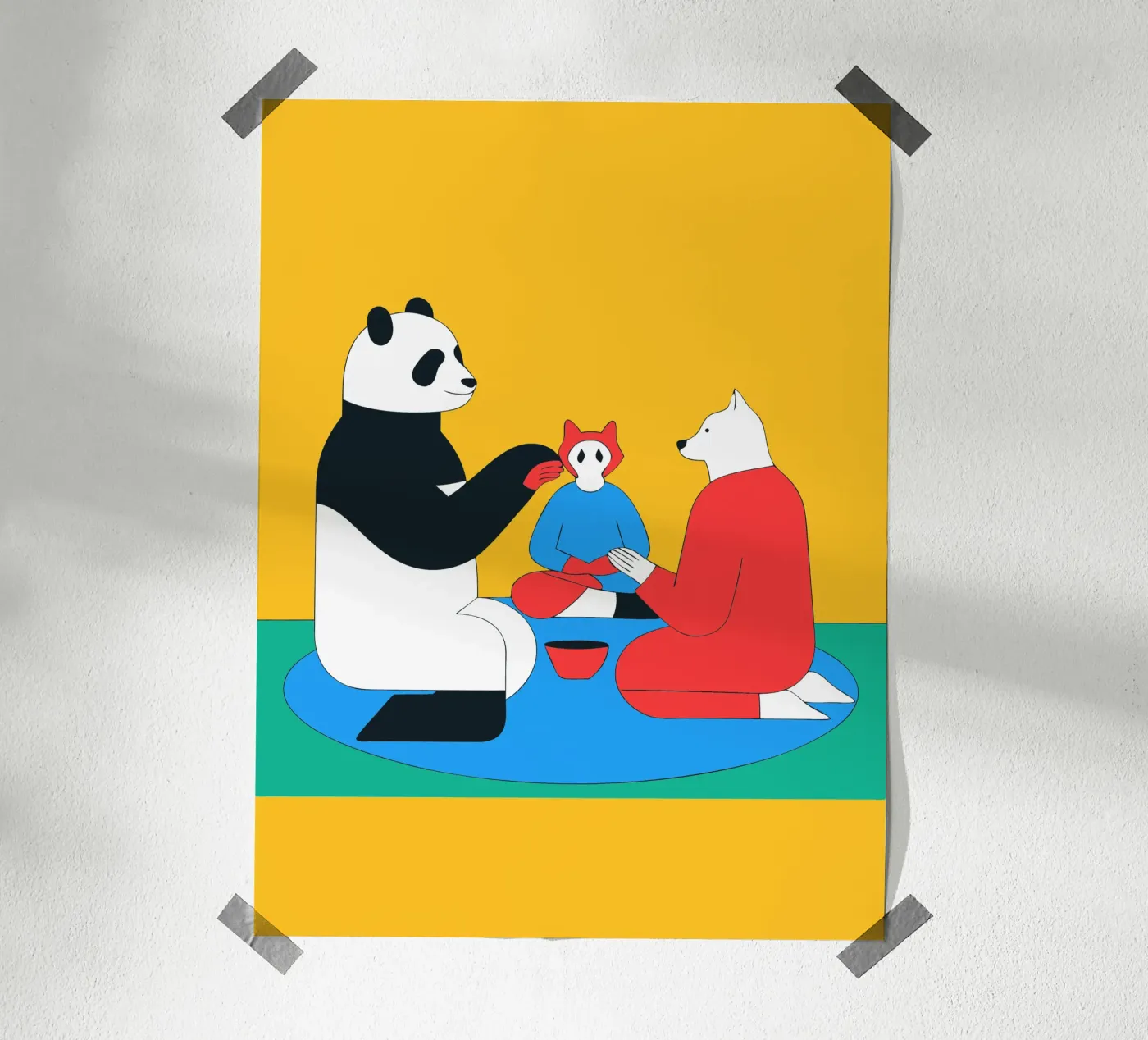 Panda and Dog poster da OUR SHOP