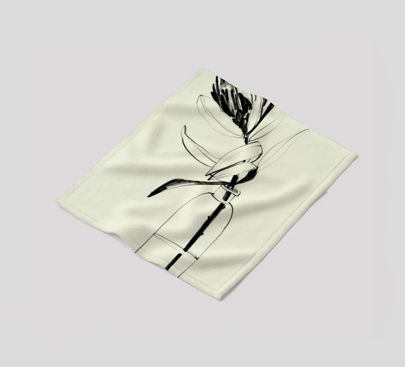 Protea fleece blanket by Ekaterina Koroleva