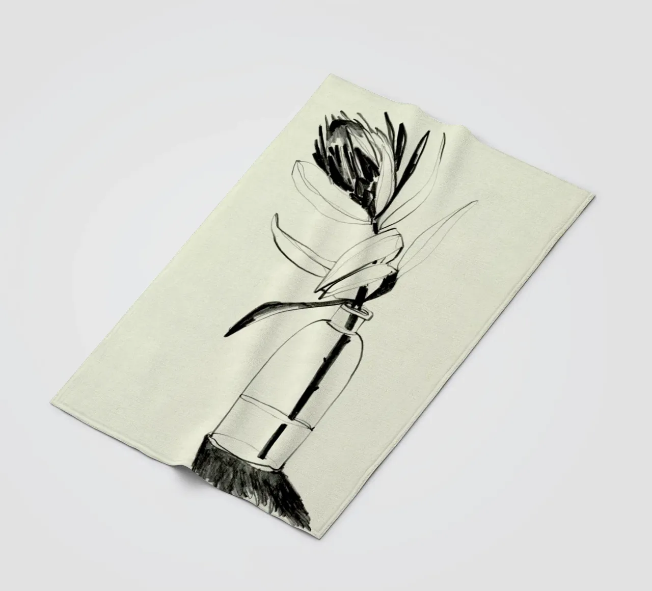 Protea Fleecedecke von Ekaterina Koroleva