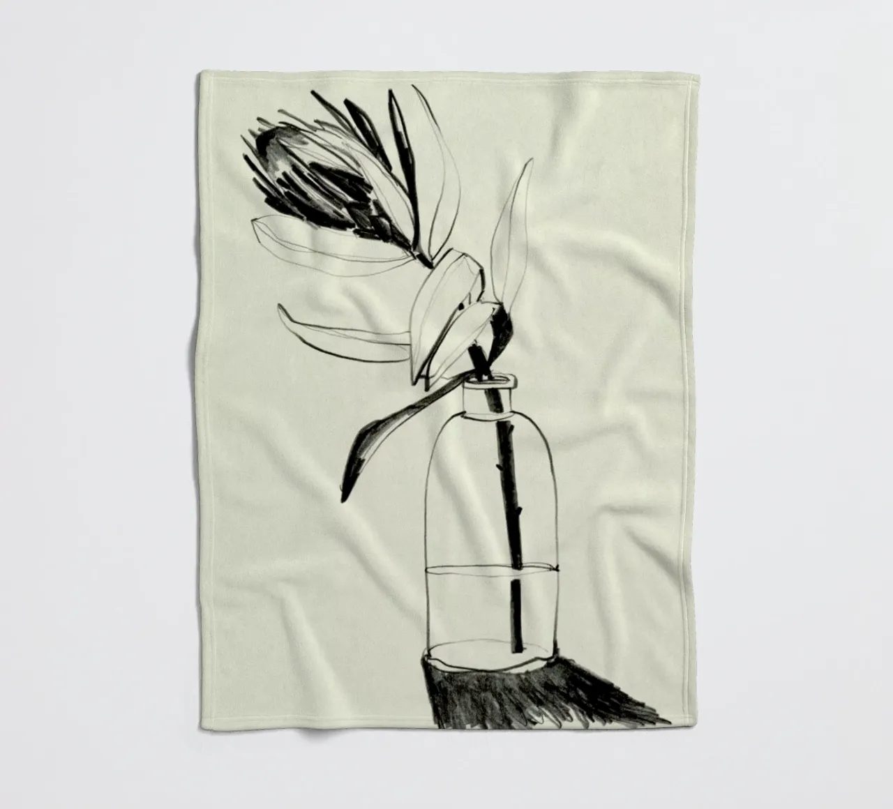 Protea Fleecedecke von Ekaterina Koroleva