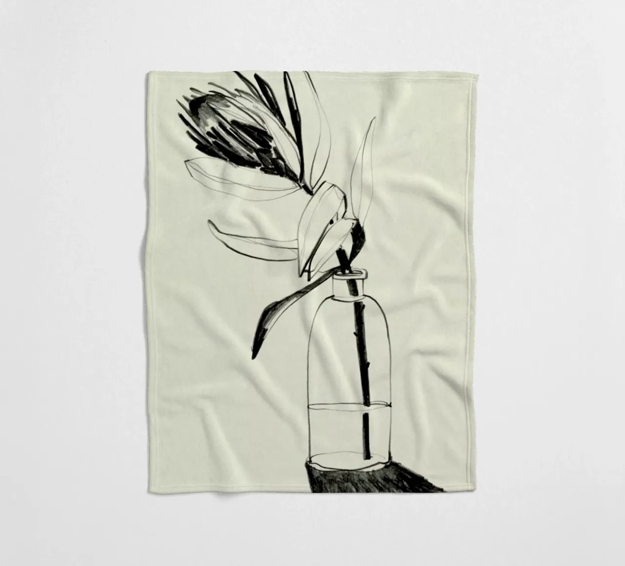 Protea Fleecedecke von Ekaterina Koroleva