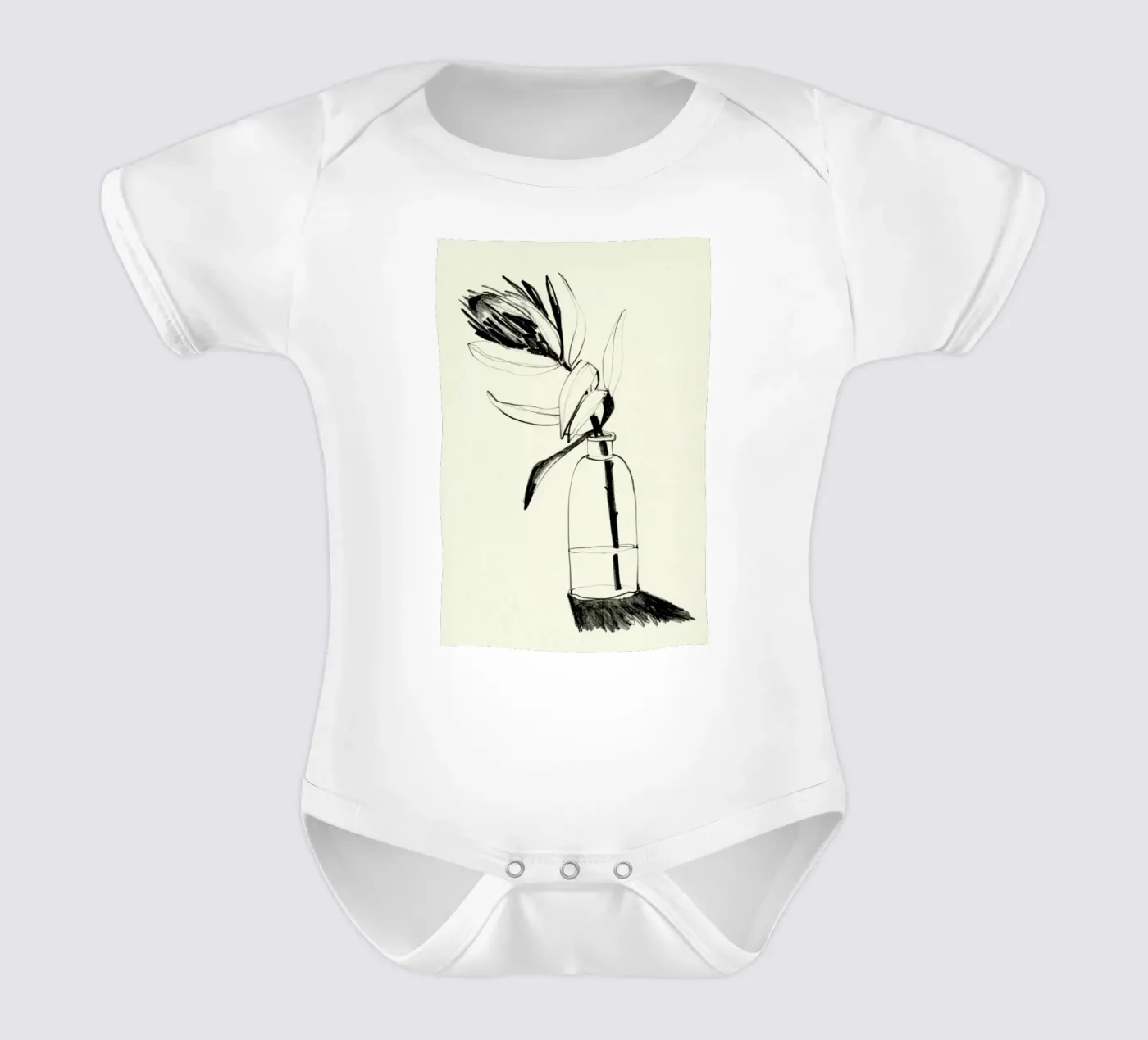 Protea babyrompertje korte mouwen van Ekaterina Koroleva