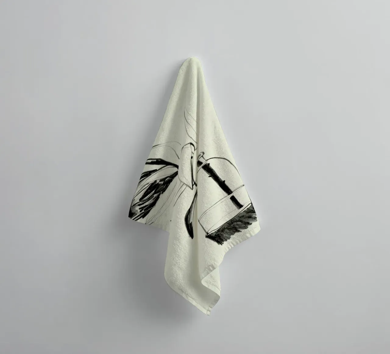 Protea towel by Ekaterina Koroleva