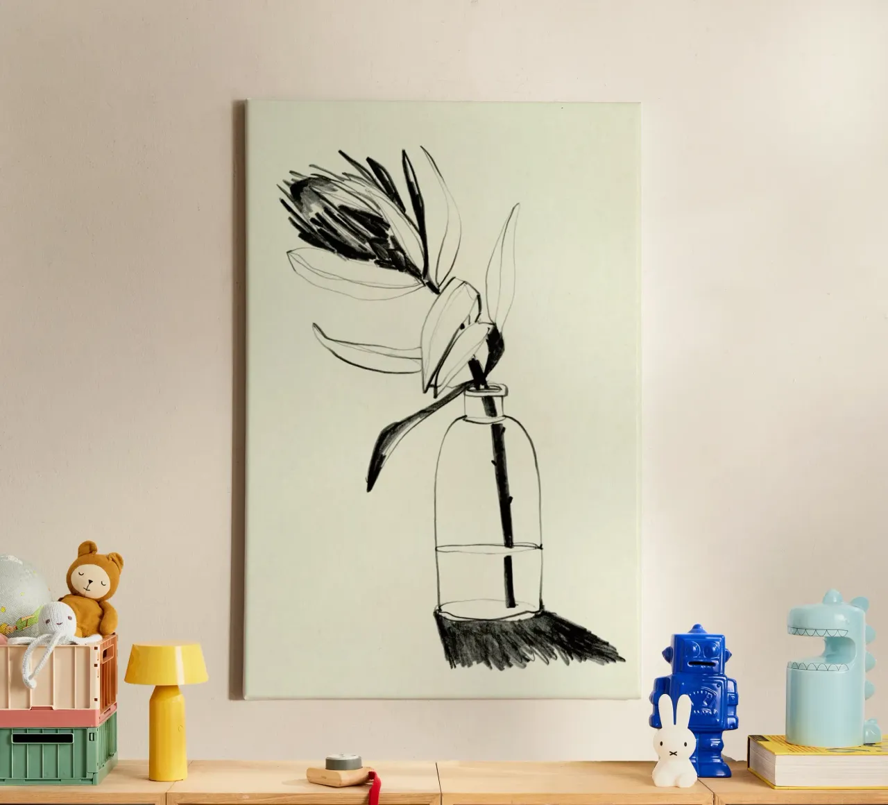 Protea canvas by Ekaterina Koroleva