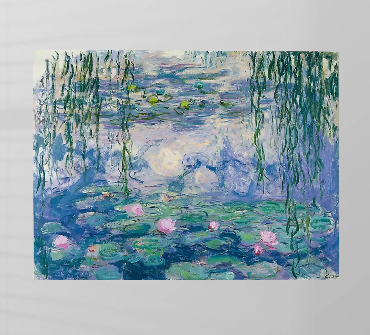 Water Lilies Claude Monet Fine Art pellicola backlit da Top Art