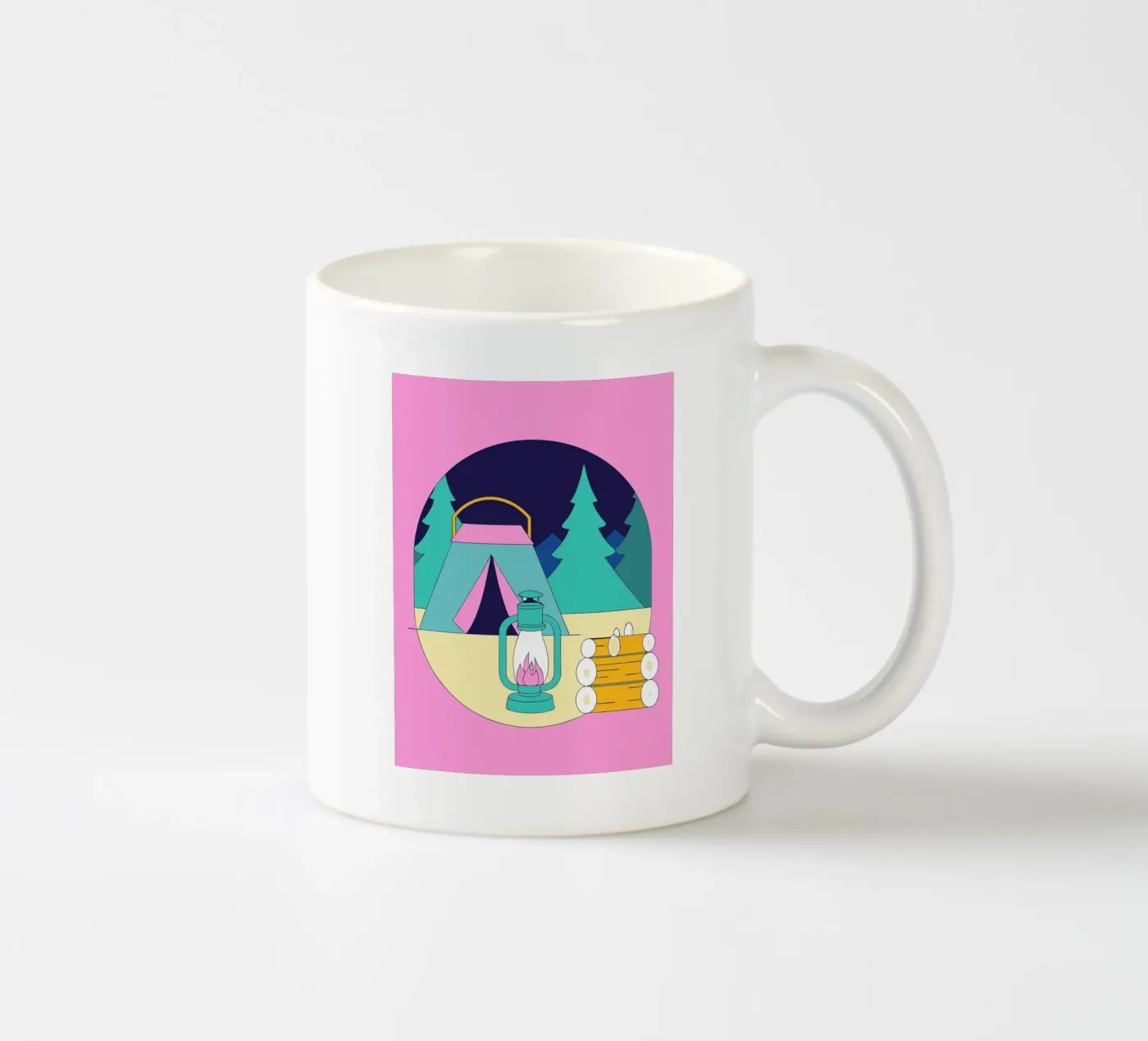 Camping ceramic mug by OUR SHOP