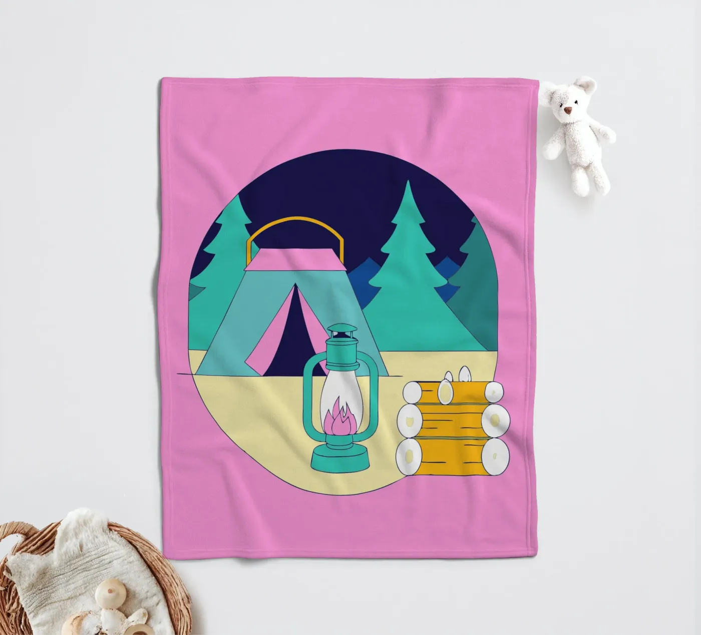 Camping Fleecedecke von OUR SHOP