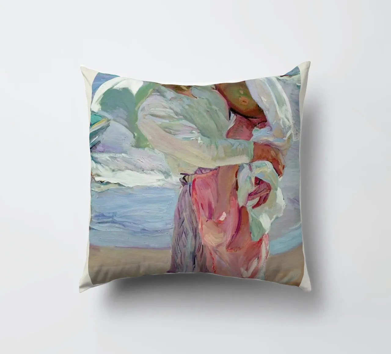 Sorolla y Bastida - After Bathing cuscino da Vintage by JUNIQE