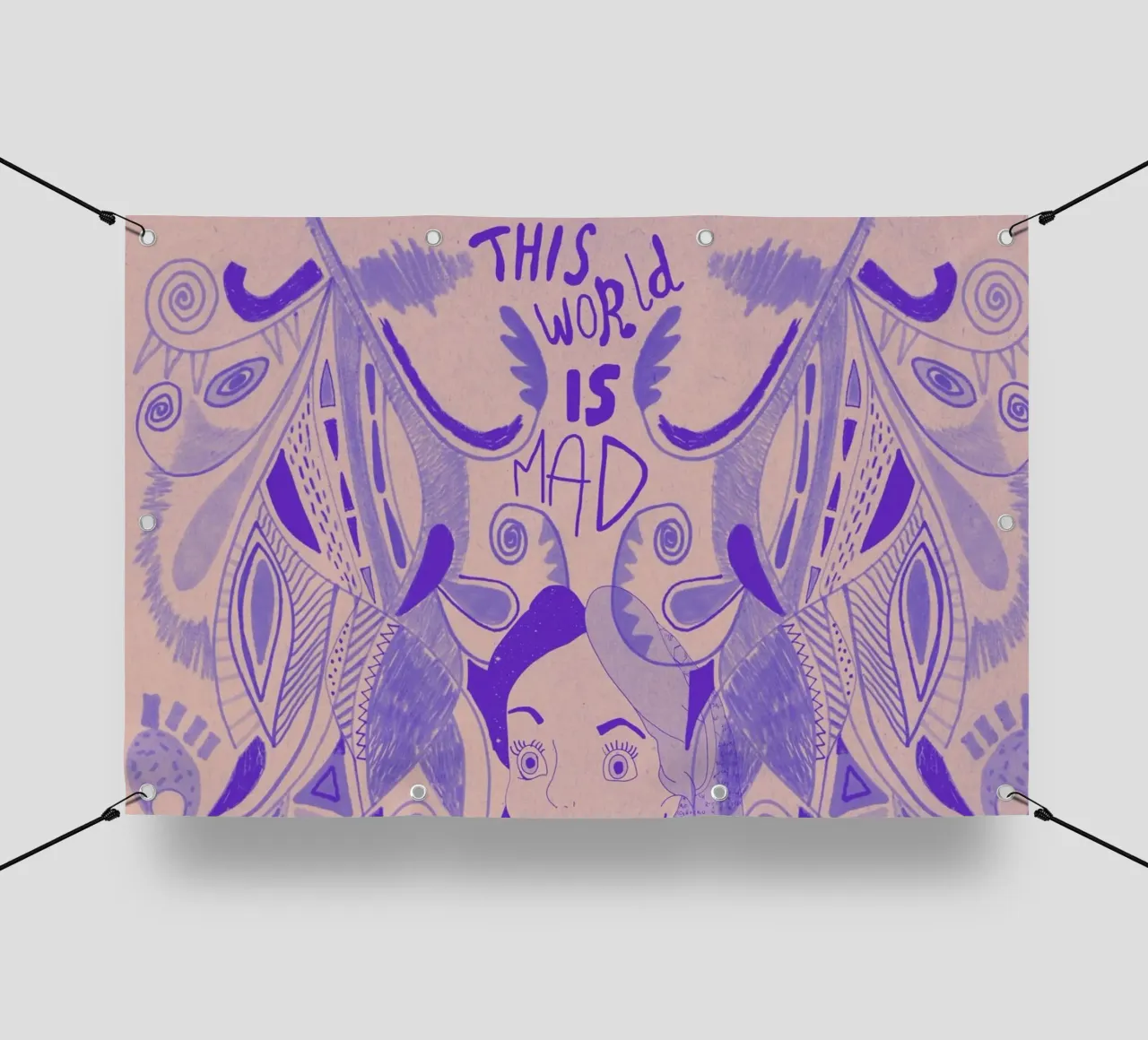 This World Is Mad Alice In Wonderland telo in pvc da Vasare Nar