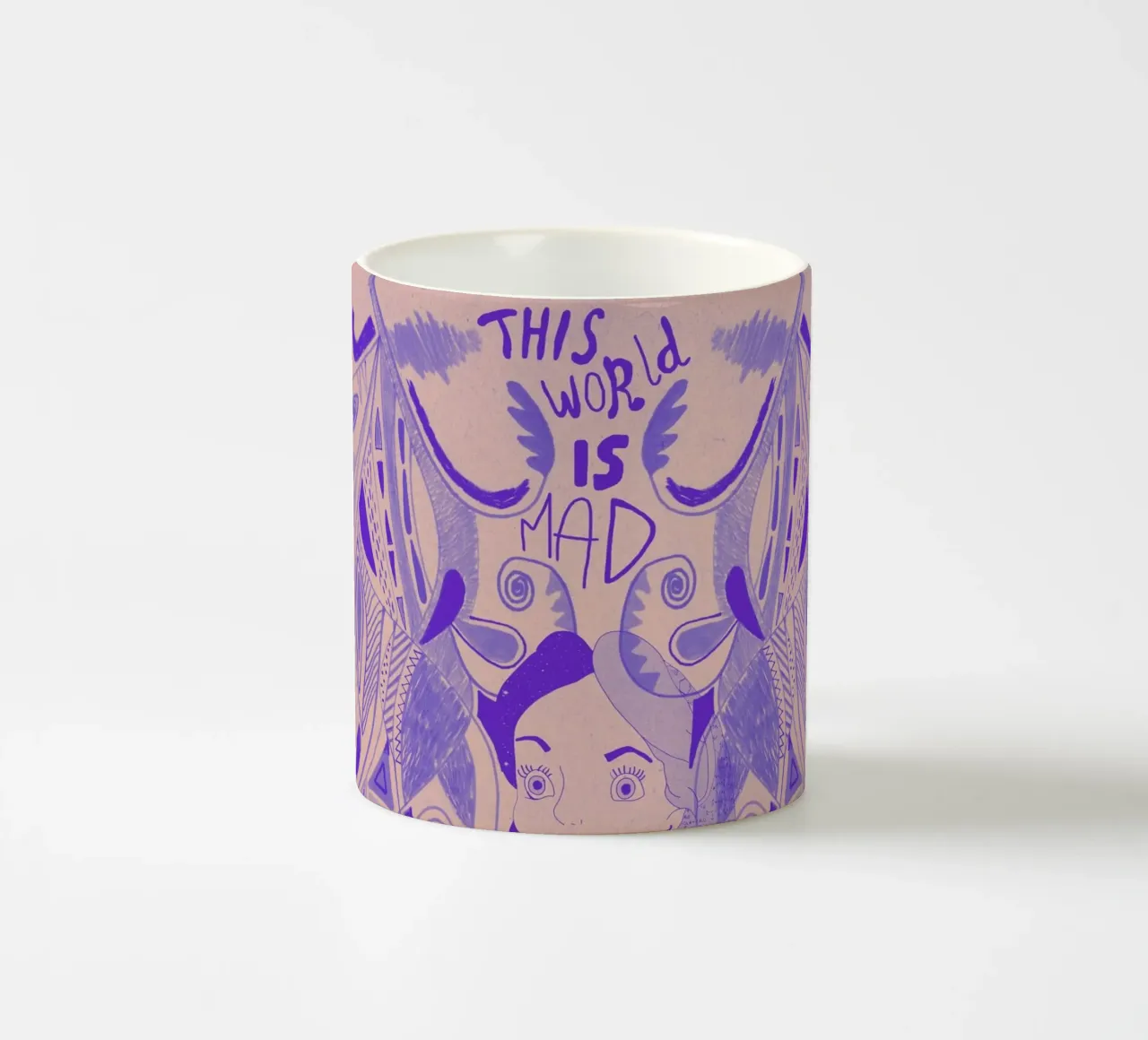 This World Is Mad Alice In Wonderland tazza in ceramica da Vasare Nar