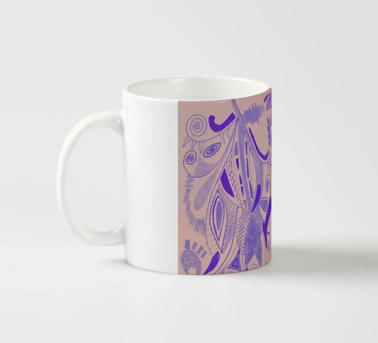 This World Is Mad Alice In Wonderland tazza in ceramica da Vasare Nar