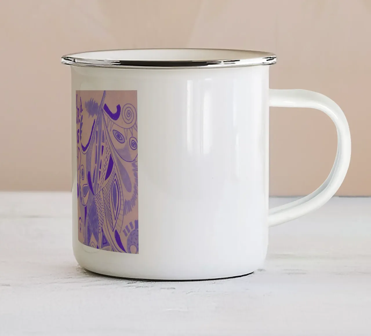 This World Is Mad Alice In Wonderland tazza in smalto da Vasare Nar