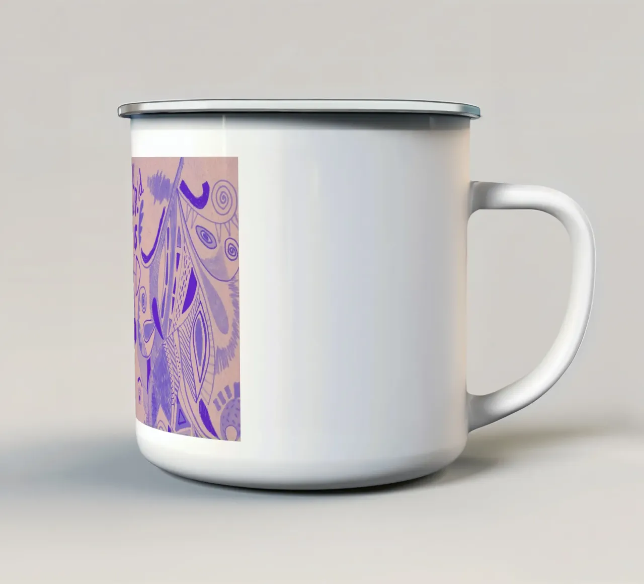 This World Is Mad Alice In Wonderland tazza in smalto da Vasare Nar