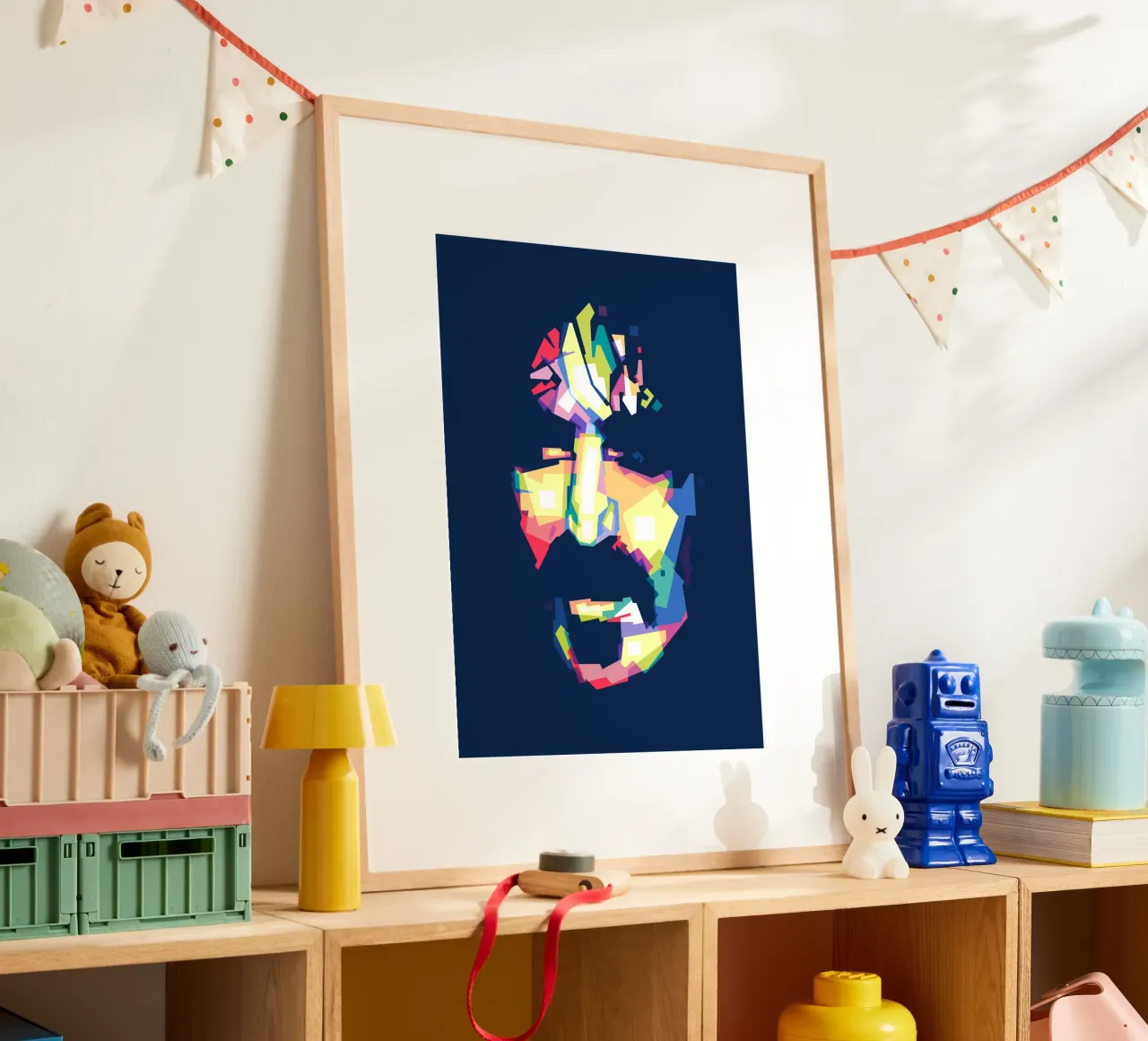 Il re del rock sperimentale poster con telaio in alluminio da Alkahfsmart