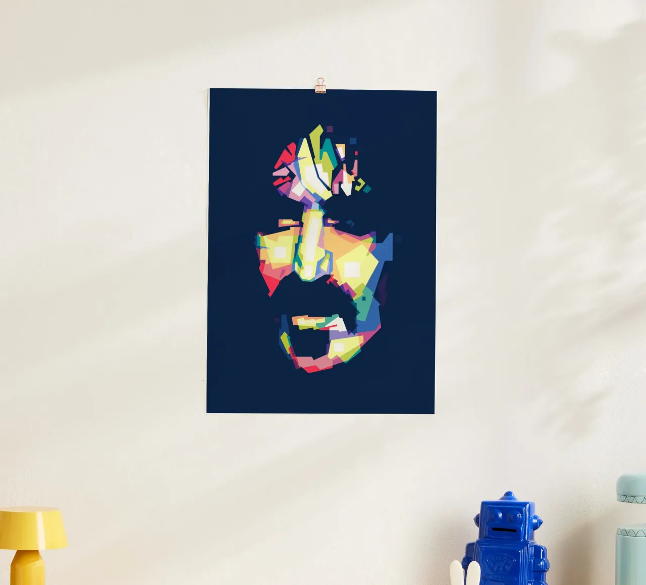 Il re del rock sperimentale poster con telaio in alluminio da Alkahfsmart