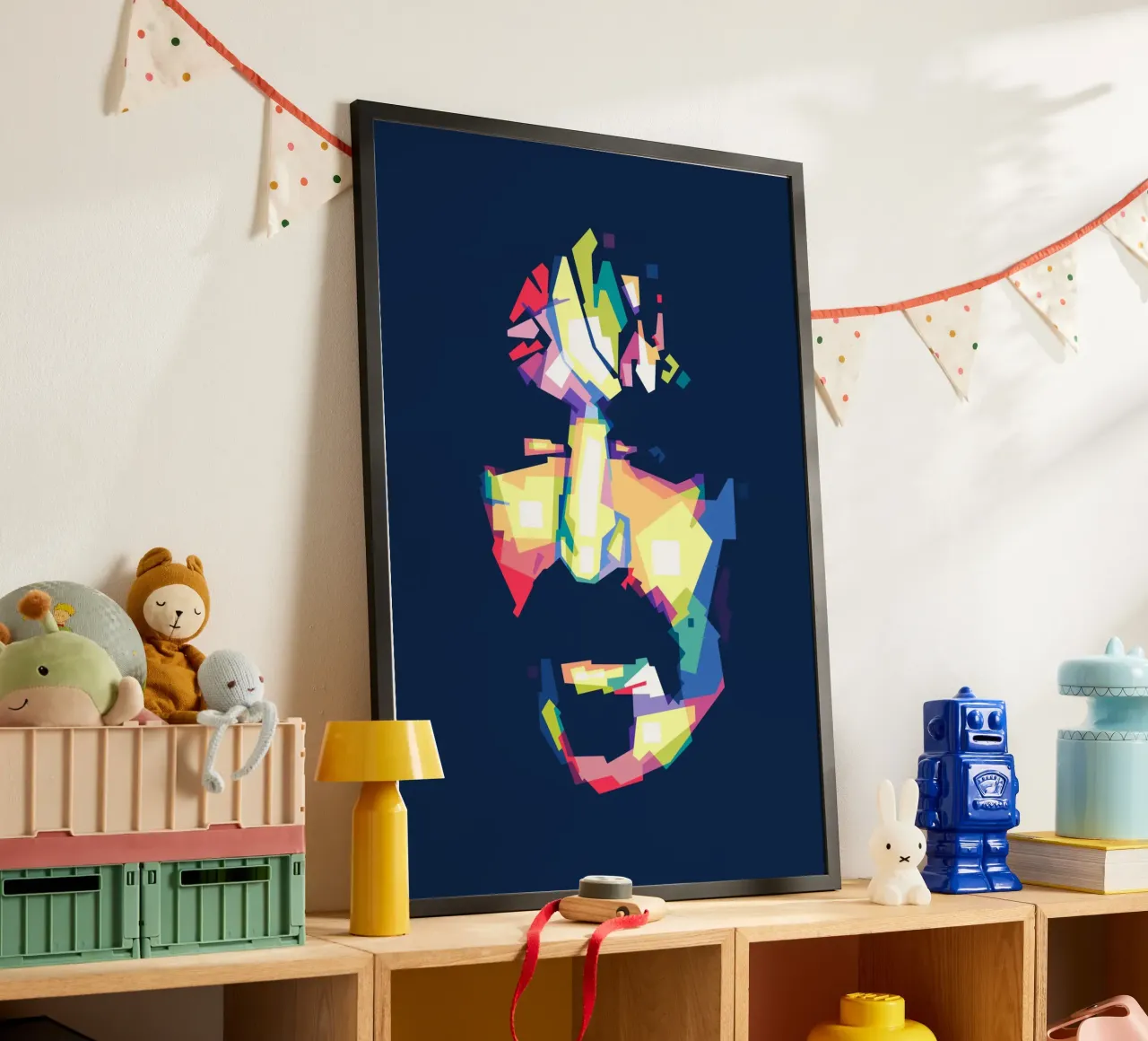 Il re del rock sperimentale poster con telaio in alluminio da Alkahfsmart
