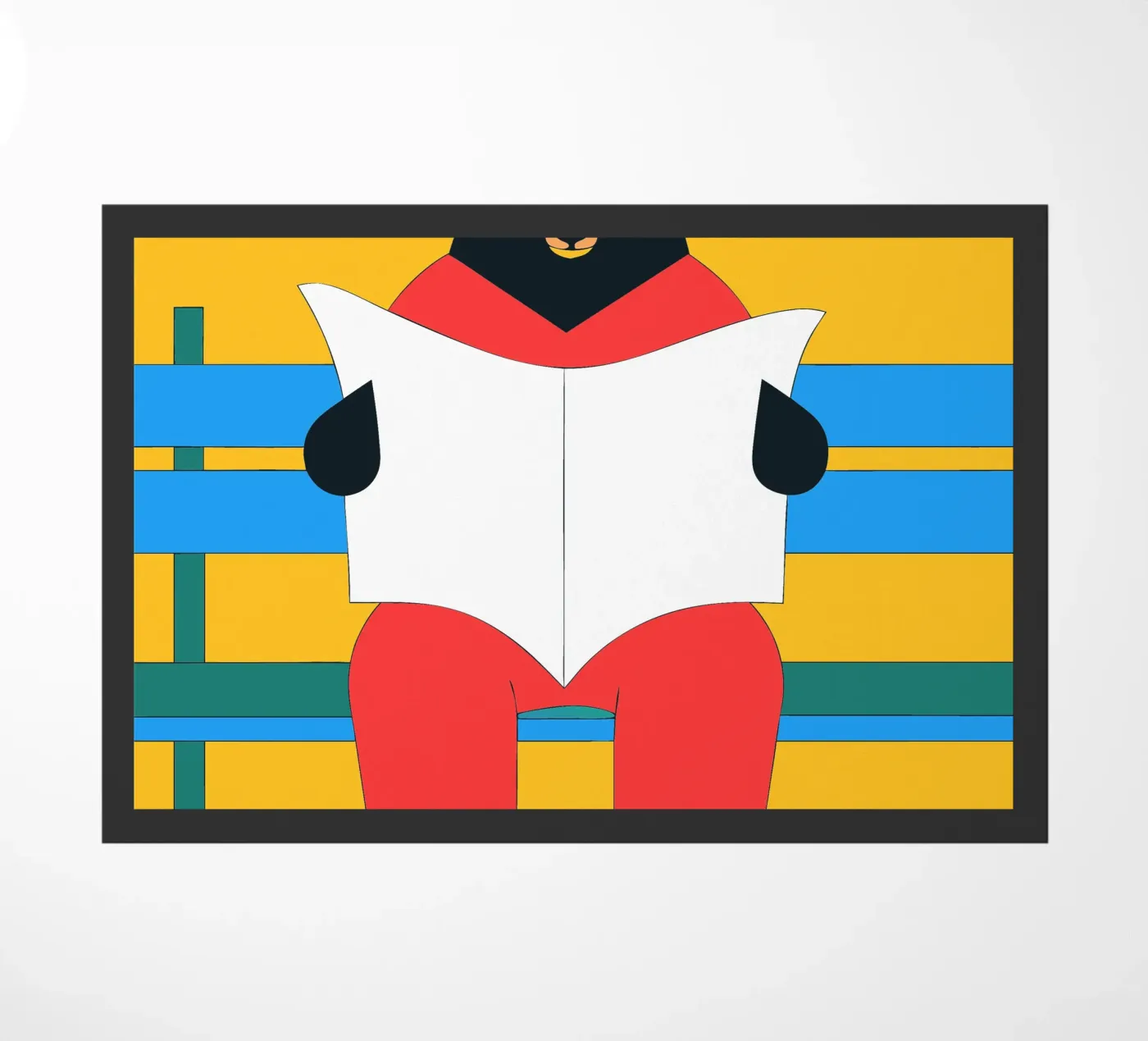 Bear Sitting Reading zerbino da OUR SHOP