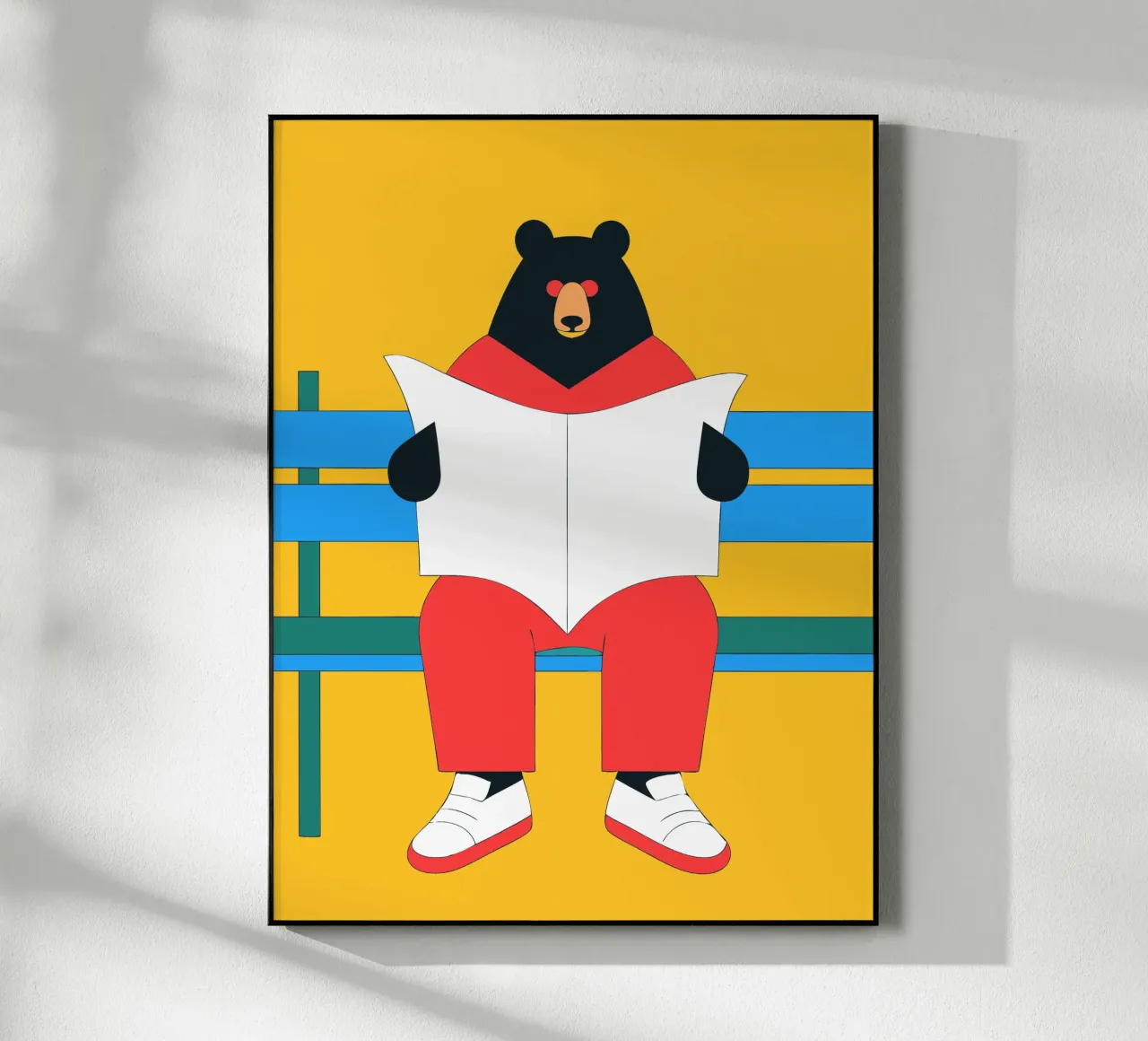 Beer Zittend Lezen acryl van OUR SHOP