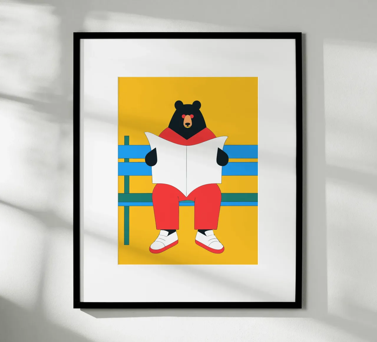 Orso seduto Lettura poster da OUR SHOP