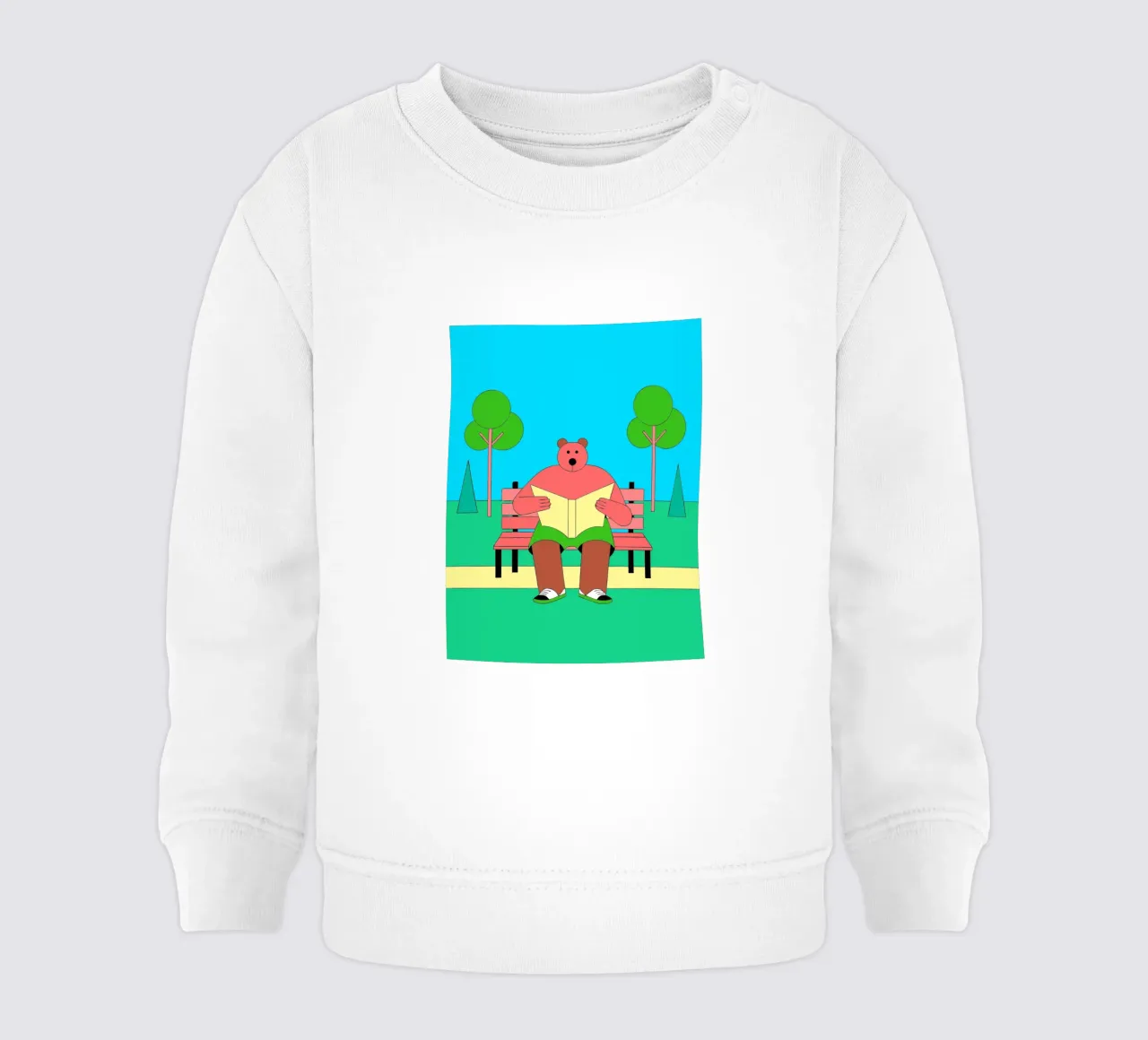 Orso seduto Lettura felpa neonato da OUR SHOP