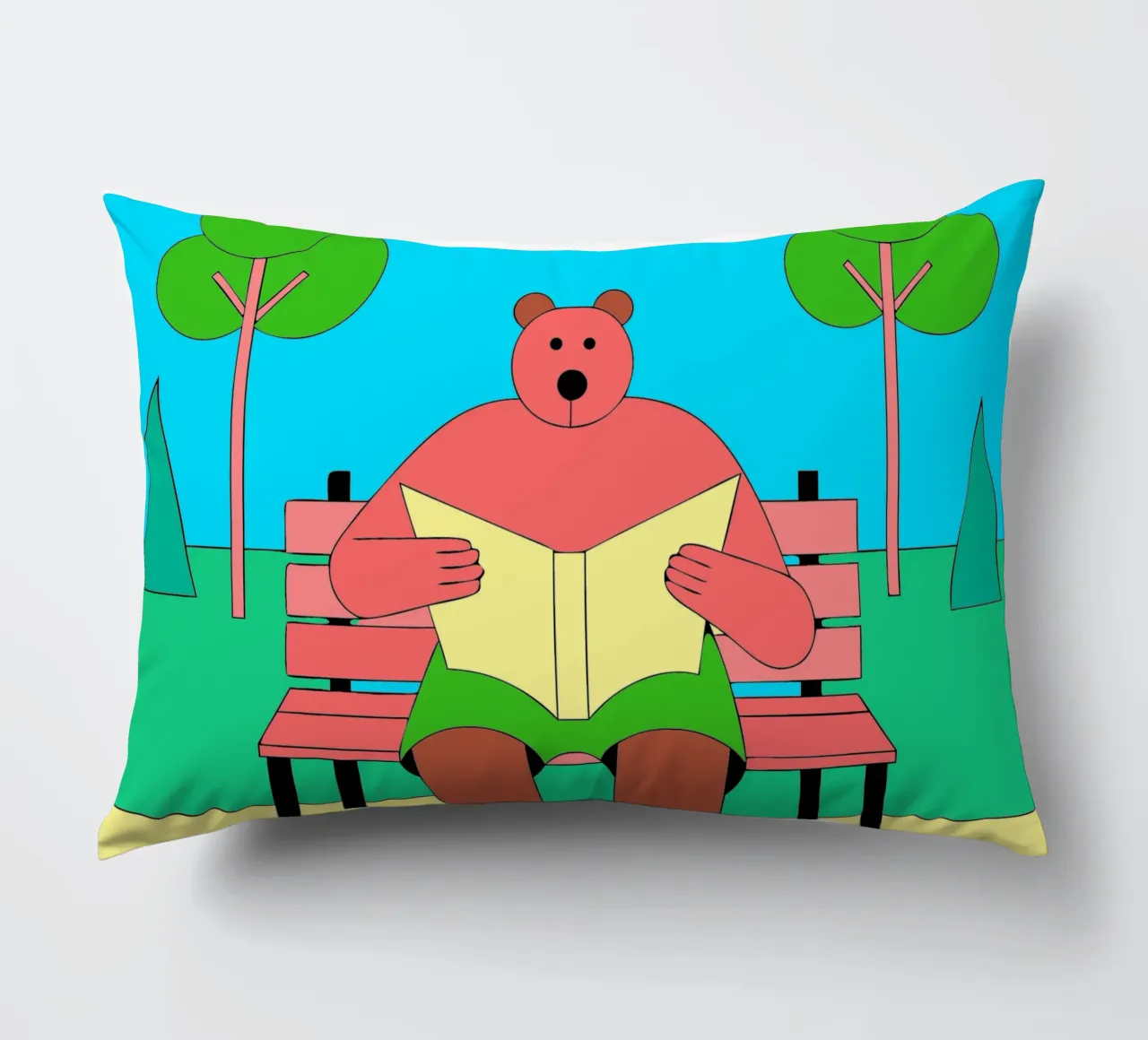 Orso seduto Lettura cuscino da OUR SHOP