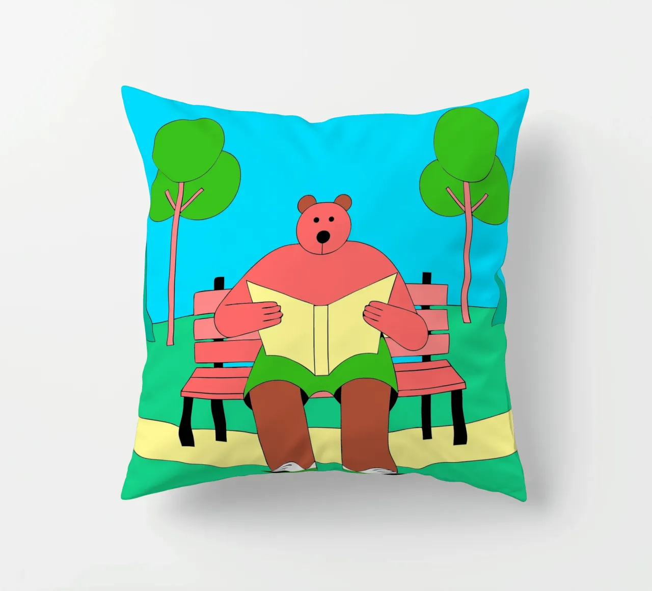 Orso seduto Lettura cuscino da OUR SHOP