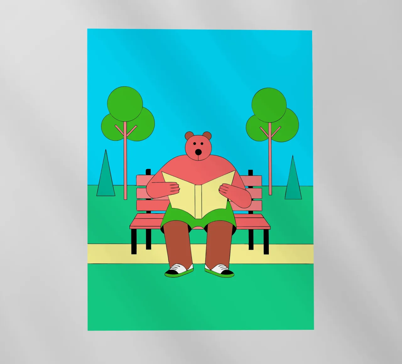 Orso seduto Lettura pellicola backlit da OUR SHOP