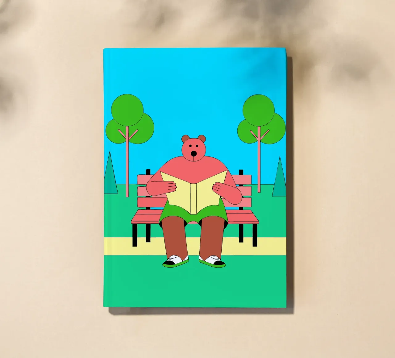 Lecture de l'ours assis carnet de notes de OUR SHOP