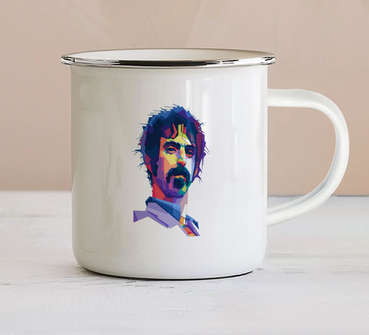 Il re del rock sperimentale in stile WPAP tazza in smalto da Alkahfsmart