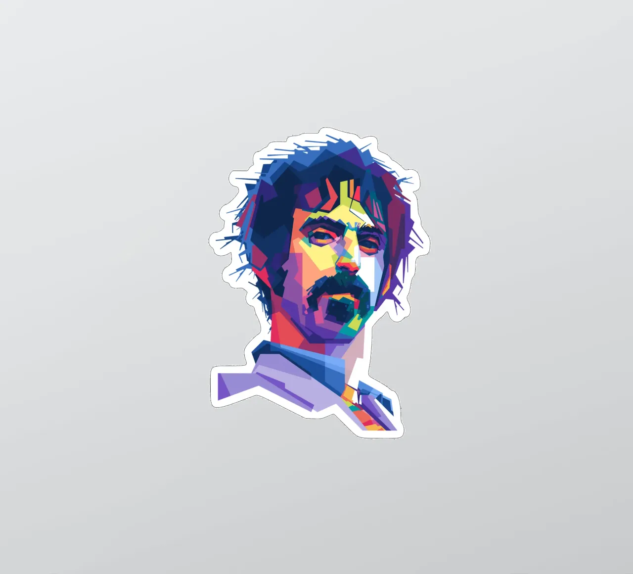 The King of Experimental Rock in WPAP style sticker by Alkahfsmart