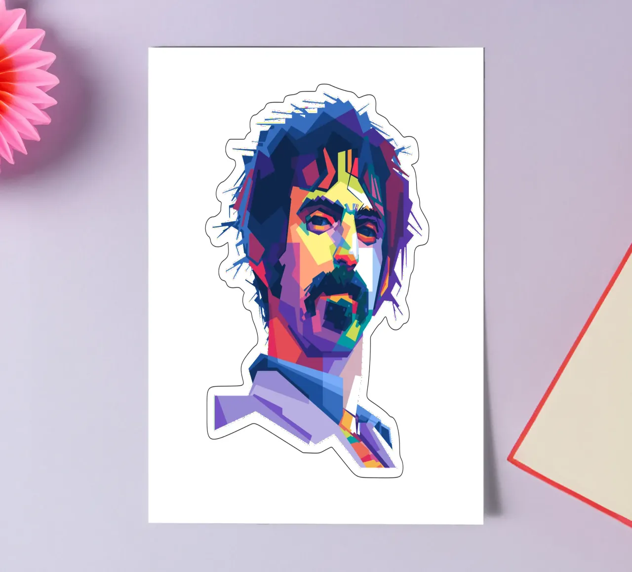 The King of Experimental Rock in WPAP style sticker sheet by Alkahfsmart