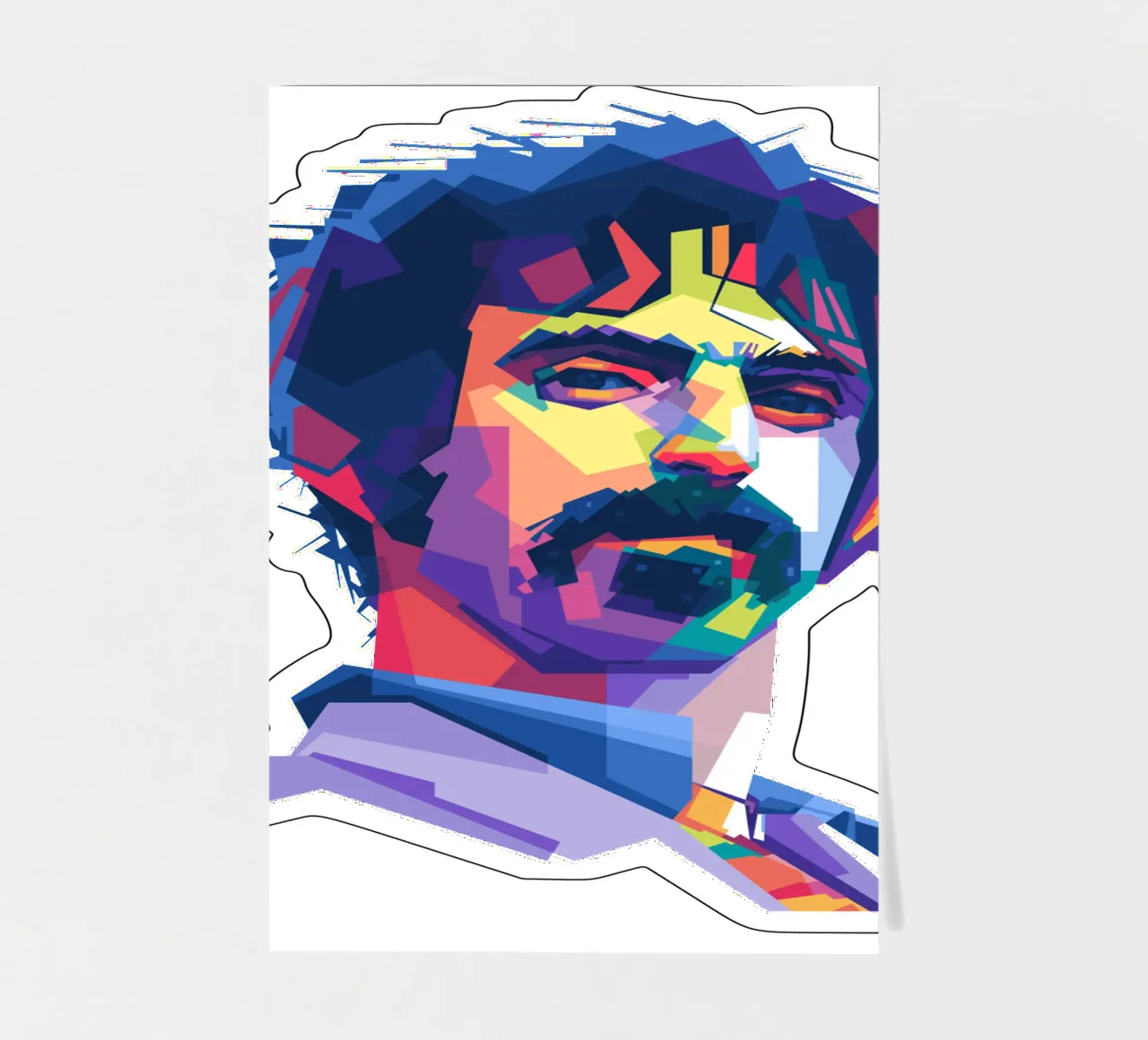 The King of Experimental Rock in WPAP style sticker sheet by Alkahfsmart