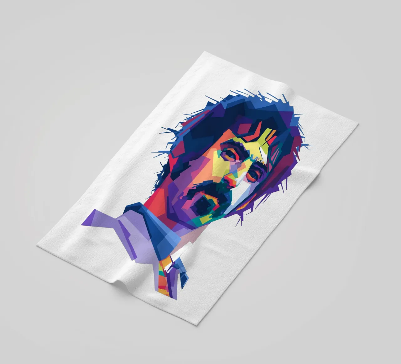 Il re del rock sperimentale in stile WPAP telo mare da Alkahfsmart