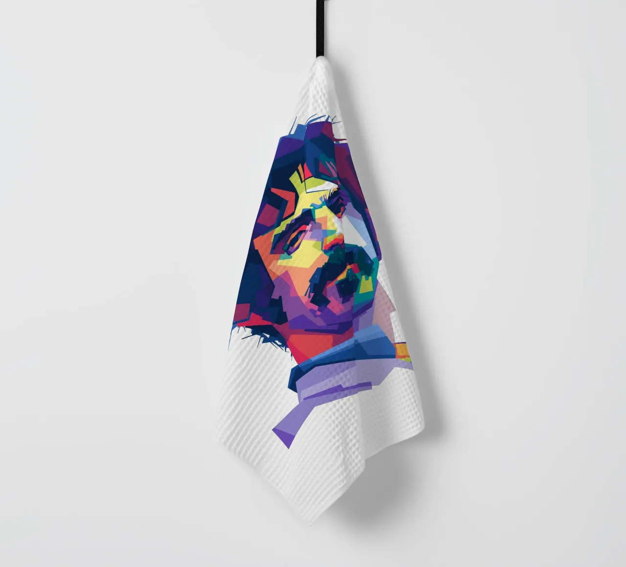 The King of Experimental Rock in WPAP style tea towel by Alkahfsmart