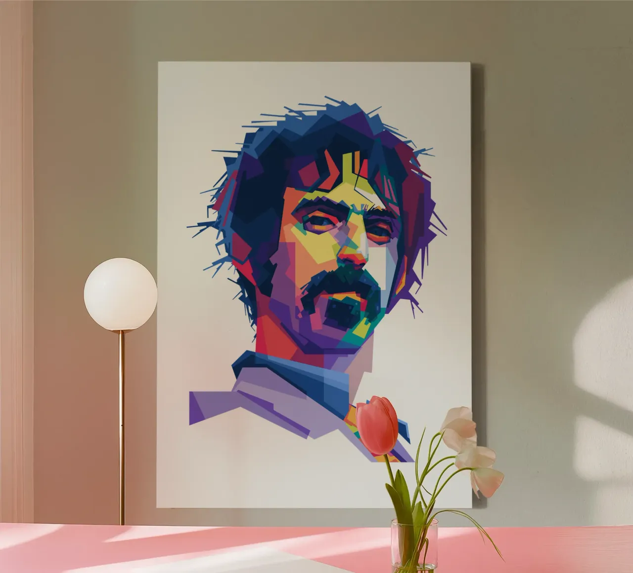 The King of Experimental Rock in WPAP style canvas by Alkahfsmart