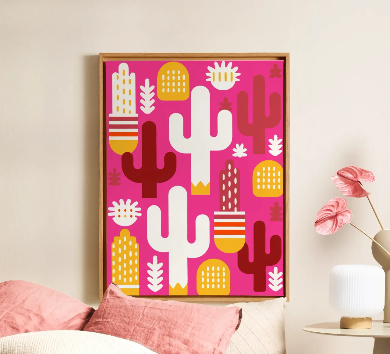 Cactus Plants canvas by FLOWER PLACE SHOP