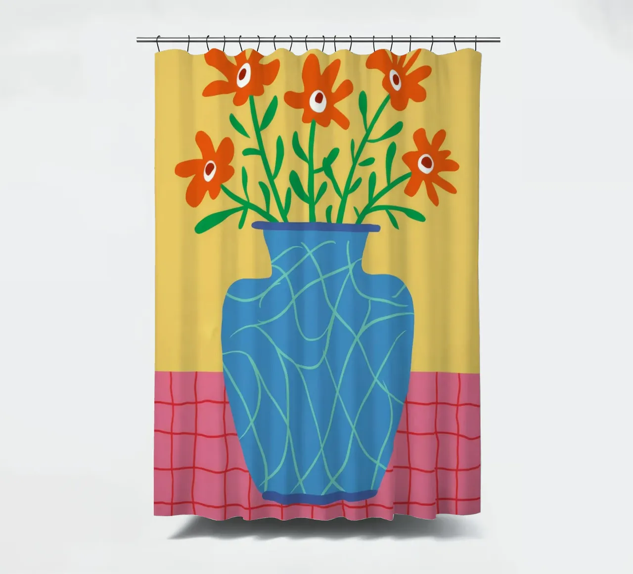 Azure Vase Sunshine shower curtain by Terra Tone
